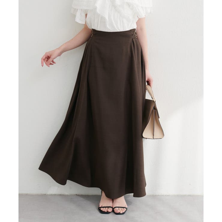 【natural couture】ハイウエストベルトフレアスカート | NICE CLAUP / OLIVE des OLIVE　OUTLET | 詳細画像7 