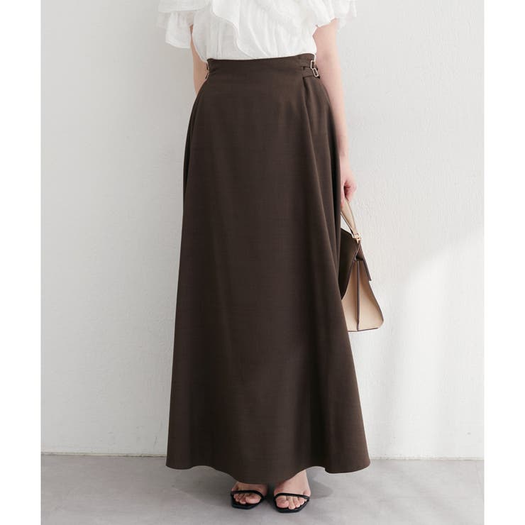 【natural couture】ハイウエストベルトフレアスカート | NICE CLAUP / OLIVE des OLIVE　OUTLET | 詳細画像8 