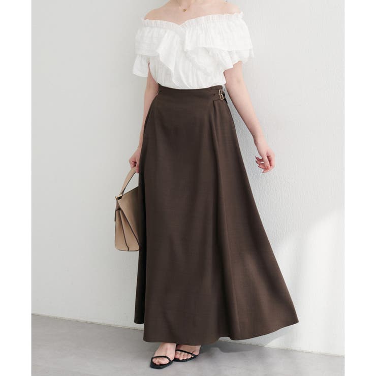 【natural couture】ハイウエストベルトフレアスカート | NICE CLAUP / OLIVE des OLIVE　OUTLET | 詳細画像9 