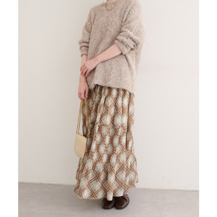 【natural couture】プリーツ切換スカート | NICE CLAUP / OLIVE des OLIVE　OUTLET | 詳細画像4 