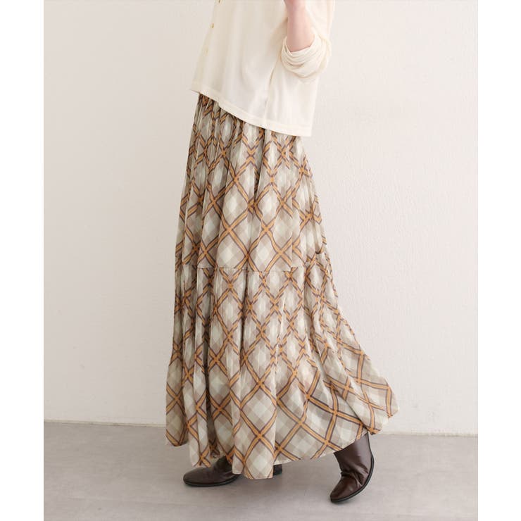 【natural couture】プリーツ切換スカート | NICE CLAUP / OLIVE des OLIVE　OUTLET | 詳細画像8 