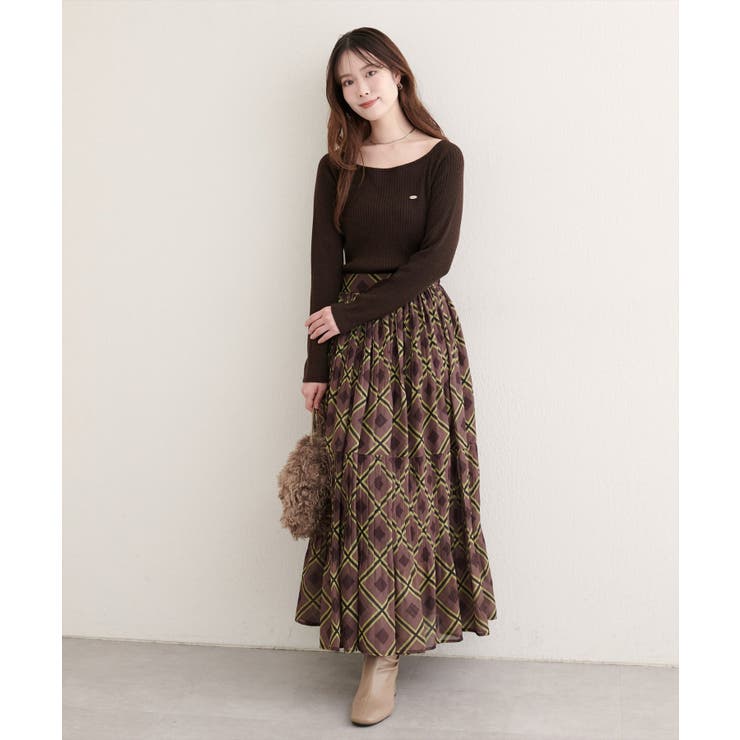 【natural couture】プリーツ切換スカート | NICE CLAUP / OLIVE des OLIVE　OUTLET | 詳細画像11 