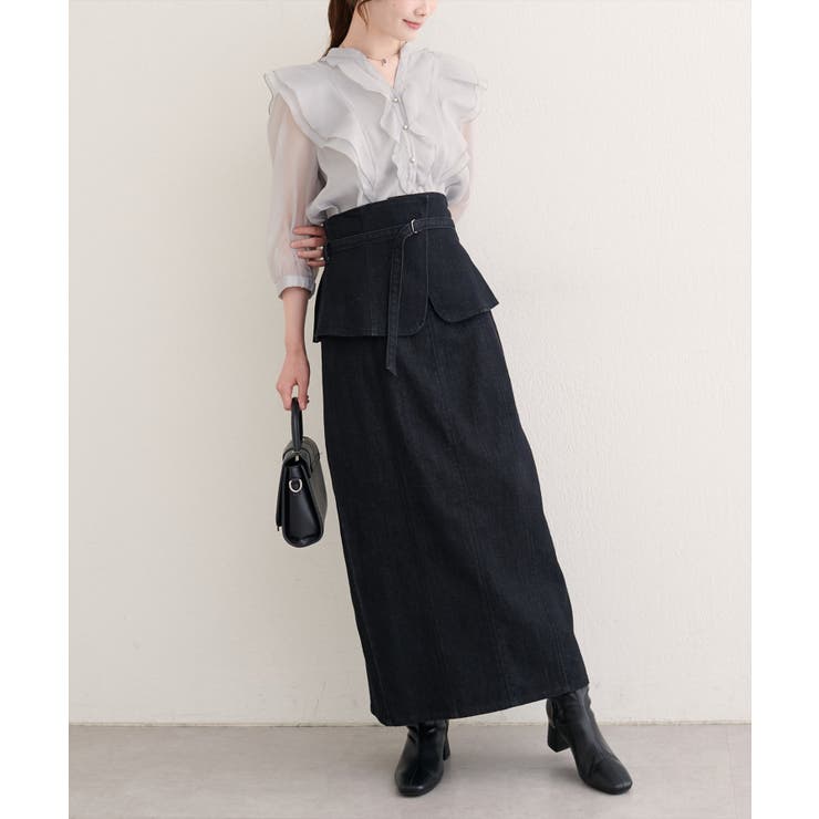 【natural couture】コルセットベルトデニムスカート | NICE CLAUP / OLIVE des OLIVE　OUTLET | 詳細画像12 