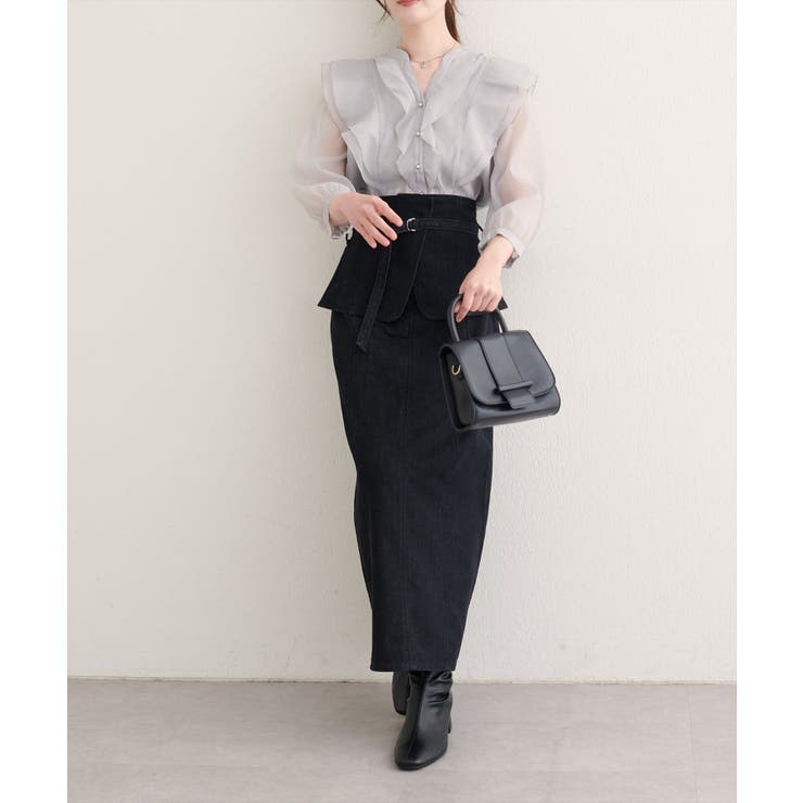 【natural couture】コルセットベルトデニムスカート | NICE CLAUP / OLIVE des OLIVE　OUTLET | 詳細画像13 