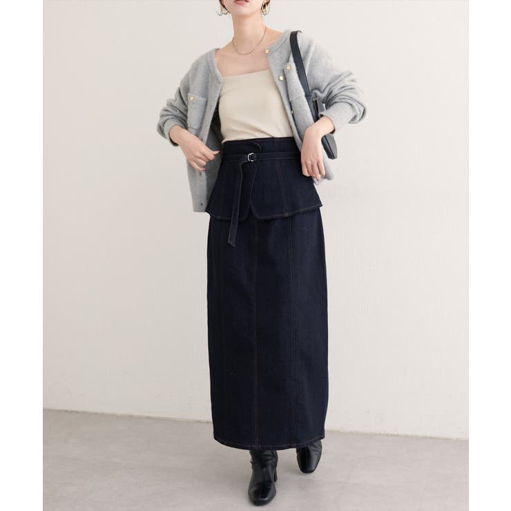 【natural couture】コルセットベルトデニムスカート | NICE CLAUP / OLIVE des OLIVE　OUTLET | 詳細画像16 