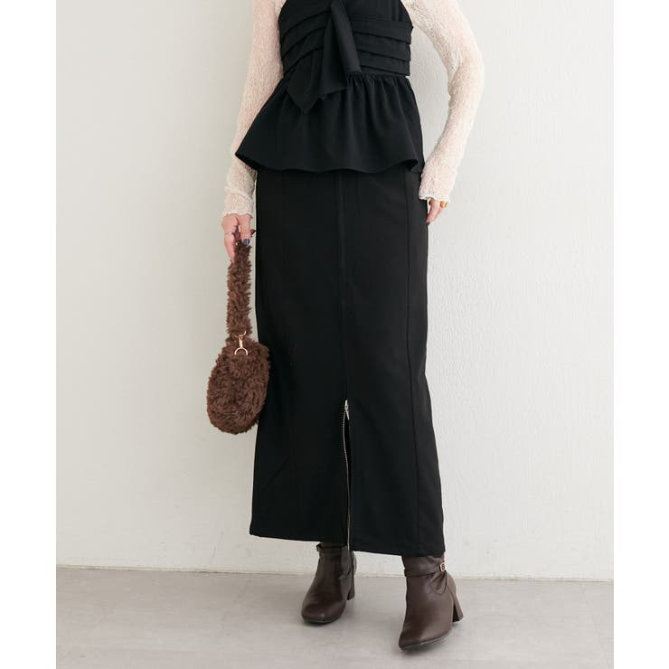 【natural couture】フラップポケットジップスカート | NICE CLAUP / OLIVE des OLIVE　OUTLET | 詳細画像16 