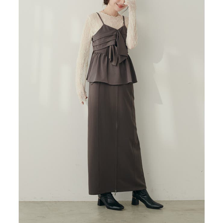 【natural couture】フラップポケットジップスカート | NICE CLAUP / OLIVE des OLIVE　OUTLET | 詳細画像20 