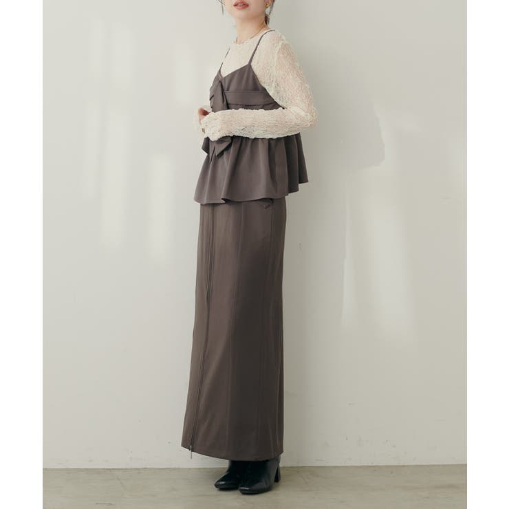 【natural couture】フラップポケットジップスカート | NICE CLAUP / OLIVE des OLIVE　OUTLET | 詳細画像21 