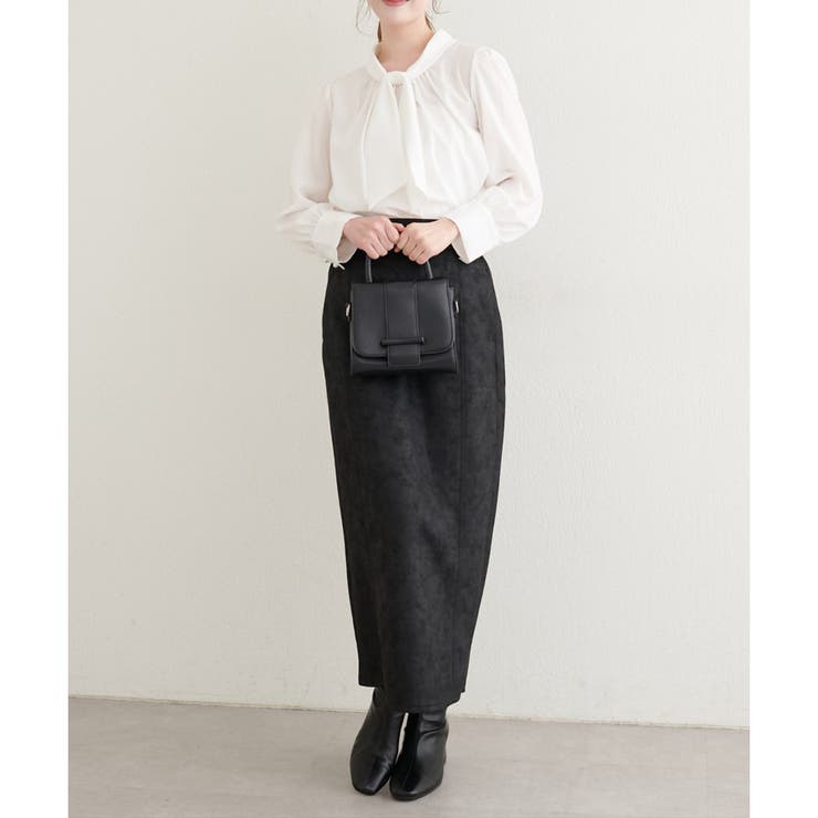 【natural couture】合皮風ポンチスエードタイトスカート | NICE CLAUP / OLIVE des OLIVE　OUTLET | 詳細画像15 