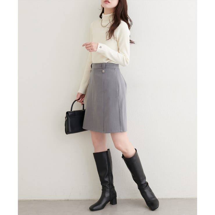 【natural couture】台形キュロットスカート | NICE CLAUP / OLIVE des OLIVE　OUTLET | 詳細画像4 