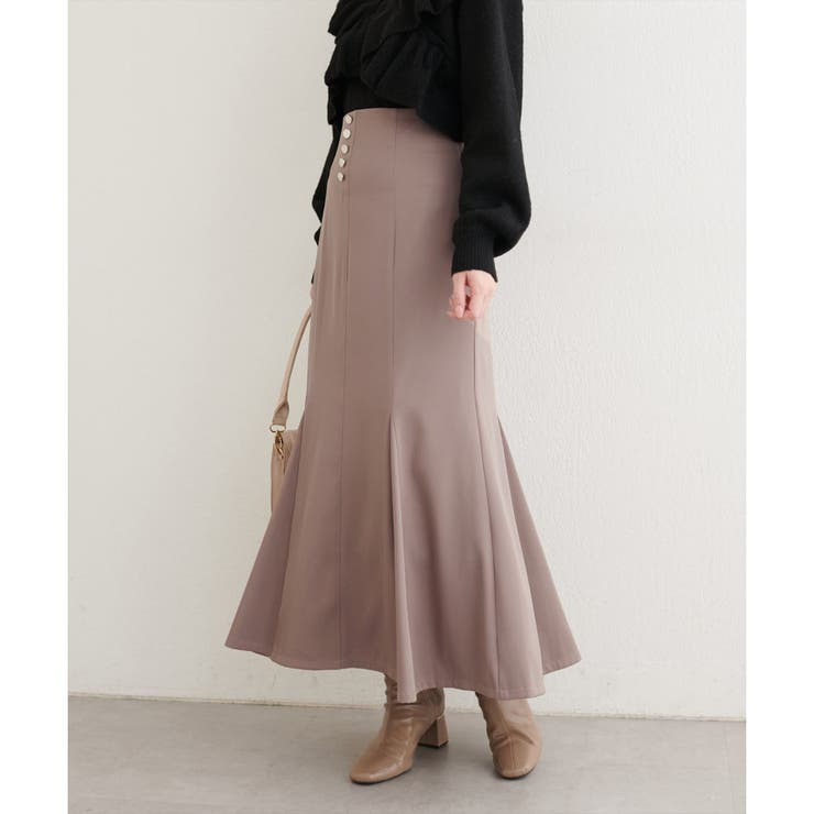 【natural couture】フロント釦マーメイドスカート | NICE CLAUP / OLIVE des OLIVE　OUTLET | 詳細画像2 