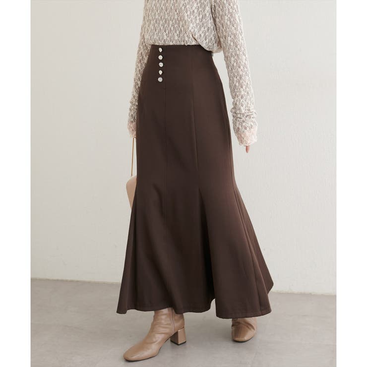 【natural couture】フロント釦マーメイドスカート | NICE CLAUP / OLIVE des OLIVE　OUTLET | 詳細画像5 