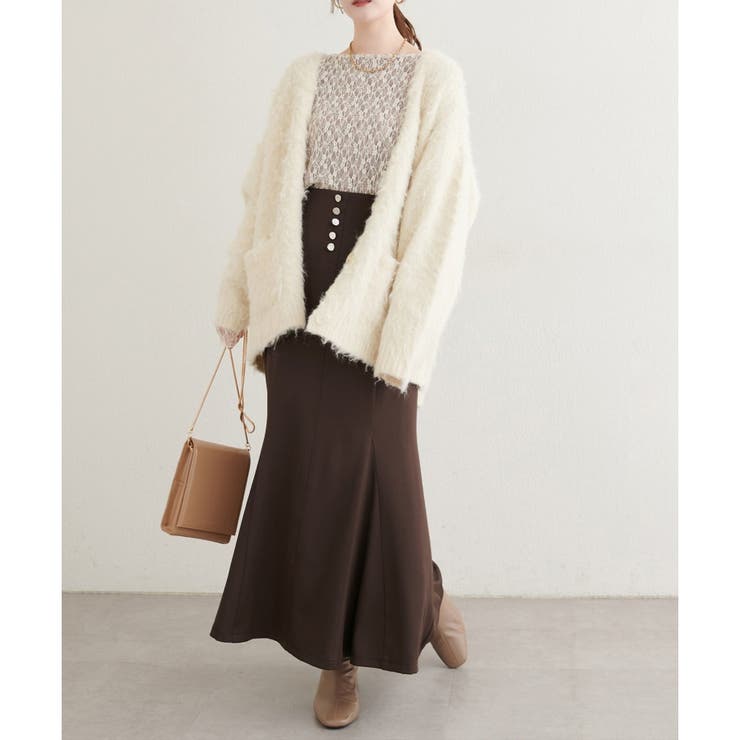 【natural couture】フロント釦マーメイドスカート | NICE CLAUP / OLIVE des OLIVE　OUTLET | 詳細画像9 