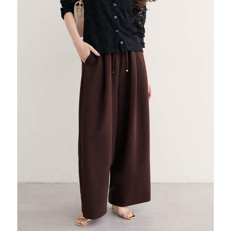 【natural couture】セルフカットストレッチイージーパンツ | NICE CLAUP / OLIVE des OLIVE　OUTLET | 詳細画像1 