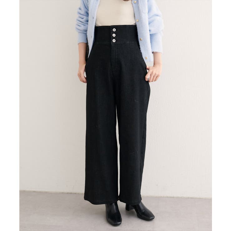 【natural couture】折り返しベルトデニムパンツ | NICE CLAUP / OLIVE des OLIVE　OUTLET | 詳細画像9 