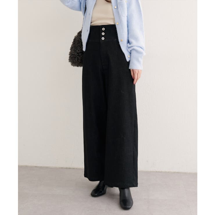 【natural couture】折り返しベルトデニムパンツ | NICE CLAUP / OLIVE des OLIVE　OUTLET | 詳細画像10 