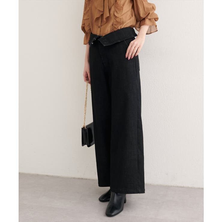 【natural couture】折り返しベルトデニムパンツ | NICE CLAUP / OLIVE des OLIVE　OUTLET | 詳細画像11 