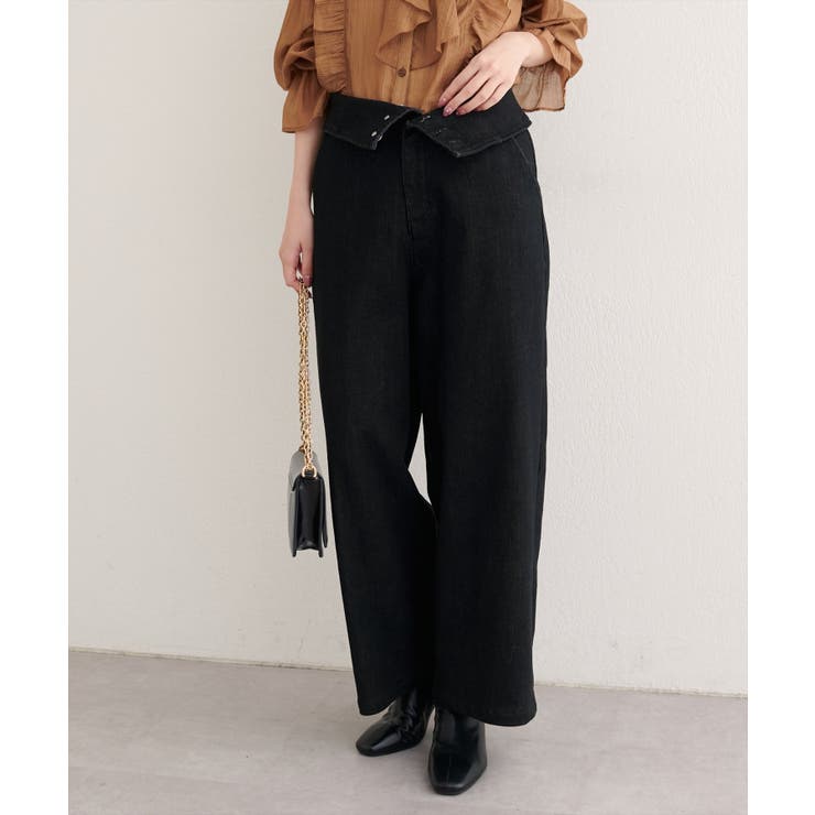 【natural couture】折り返しベルトデニムパンツ | NICE CLAUP / OLIVE des OLIVE　OUTLET | 詳細画像12 