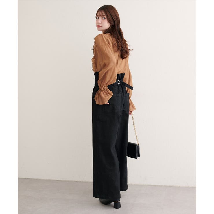 【natural couture】折り返しベルトデニムパンツ | NICE CLAUP / OLIVE des OLIVE　OUTLET | 詳細画像14 