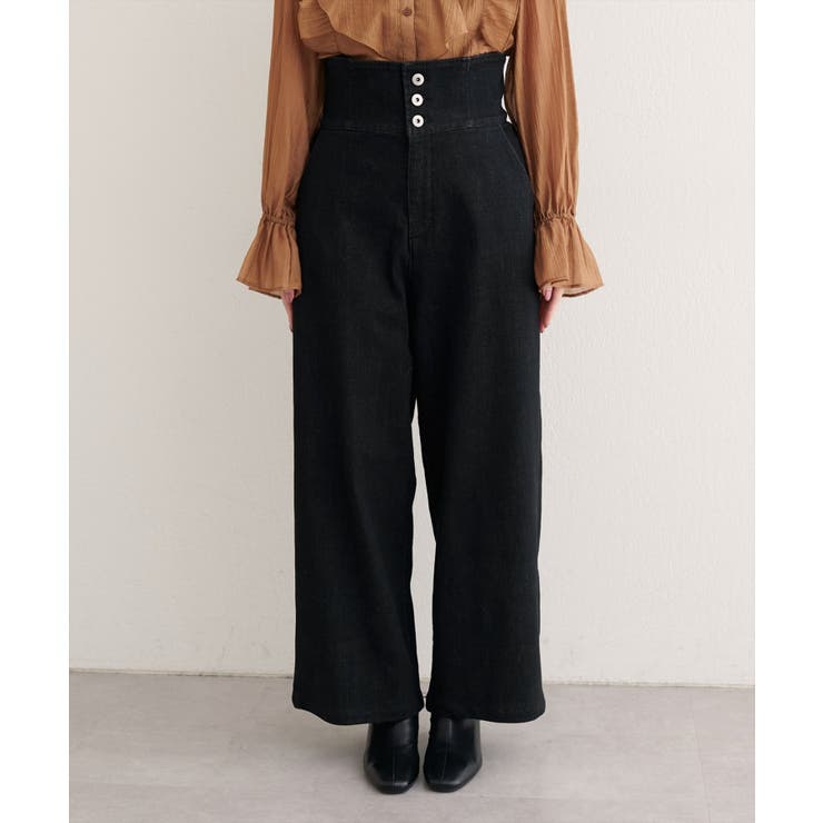 【natural couture】折り返しベルトデニムパンツ | NICE CLAUP / OLIVE des OLIVE　OUTLET | 詳細画像17 