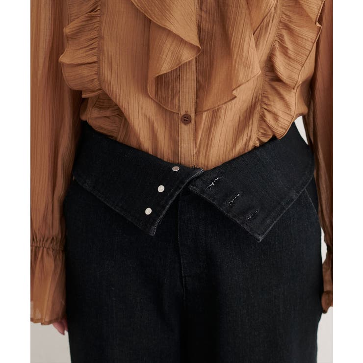 【natural couture】折り返しベルトデニムパンツ | NICE CLAUP / OLIVE des OLIVE　OUTLET | 詳細画像24 