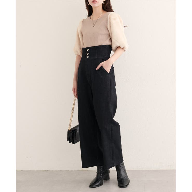 【natural couture】折り返しベルトデニムパンツ | NICE CLAUP / OLIVE des OLIVE　OUTLET | 詳細画像26 