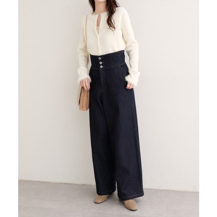 【natural couture】折り返しベルトデニムパンツ | NICE CLAUP / OLIVE des OLIVE　OUTLET | 詳細画像29 