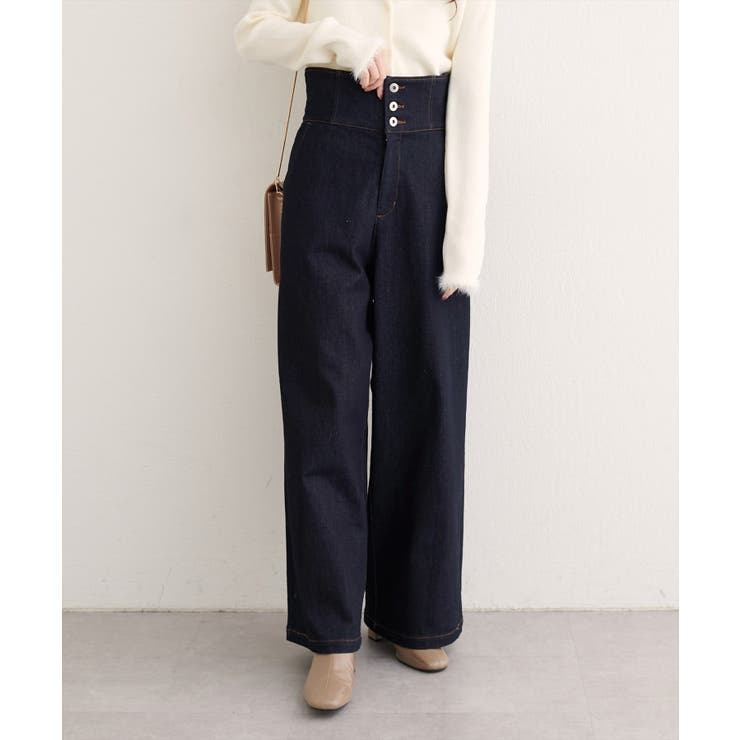 【natural couture】折り返しベルトデニムパンツ | NICE CLAUP / OLIVE des OLIVE　OUTLET | 詳細画像30 