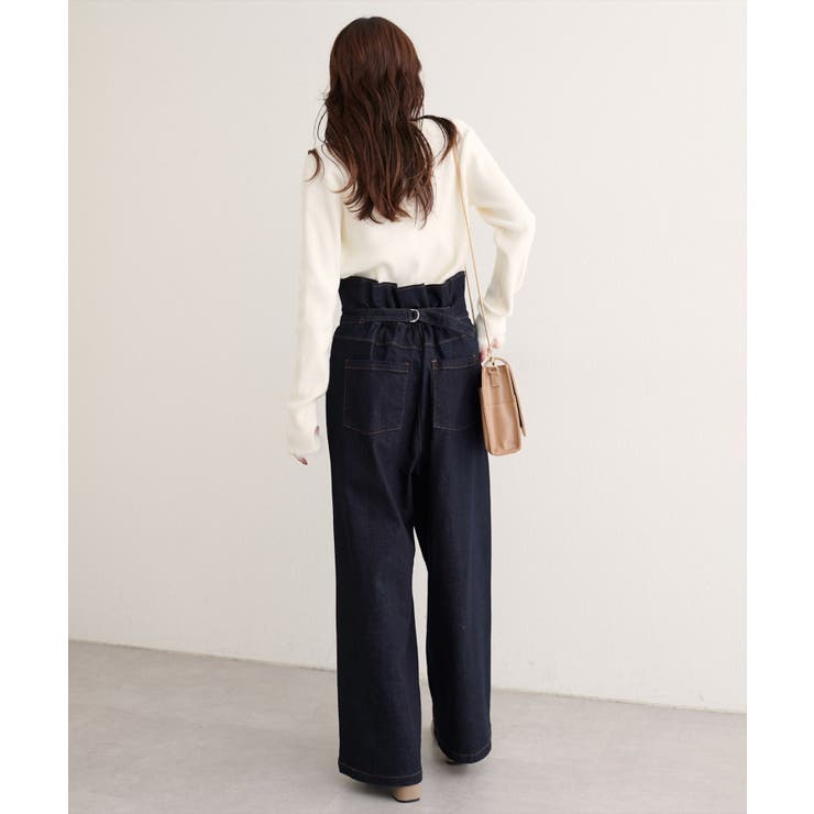 【natural couture】折り返しベルトデニムパンツ | NICE CLAUP / OLIVE des OLIVE　OUTLET | 詳細画像32 