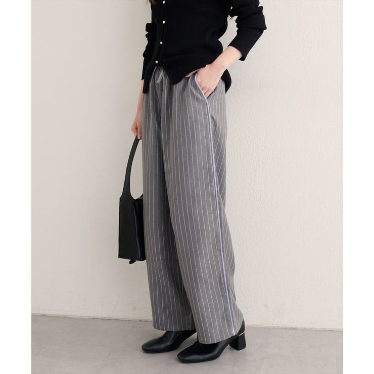 【natural couture】サイドラインイージーパンツ | NICE CLAUP / OLIVE des OLIVE　OUTLET | 詳細画像1 