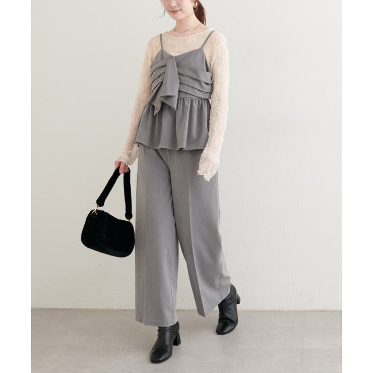 【natural couture】サイドボタンパンツ | NICE CLAUP / OLIVE des OLIVE　OUTLET | 詳細画像3 