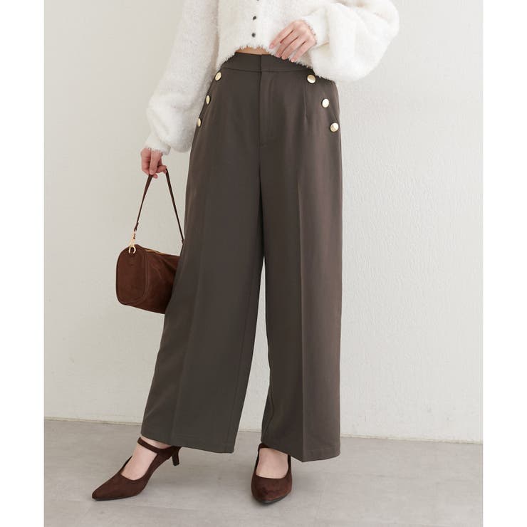 【natural couture】サイドボタンパンツ | NICE CLAUP / OLIVE des OLIVE　OUTLET | 詳細画像5 