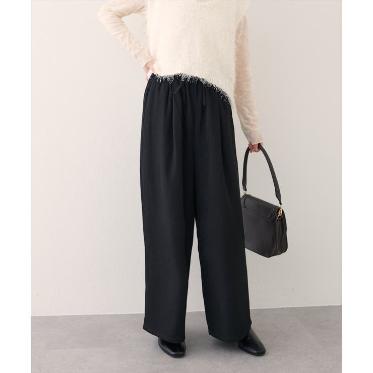 【natural couture】イージーウエストワイドパンツ | NICE CLAUP / OLIVE des OLIVE　OUTLET | 詳細画像9 