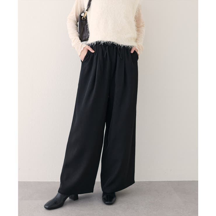 【natural couture】イージーウエストワイドパンツ | NICE CLAUP / OLIVE des OLIVE　OUTLET | 詳細画像10 