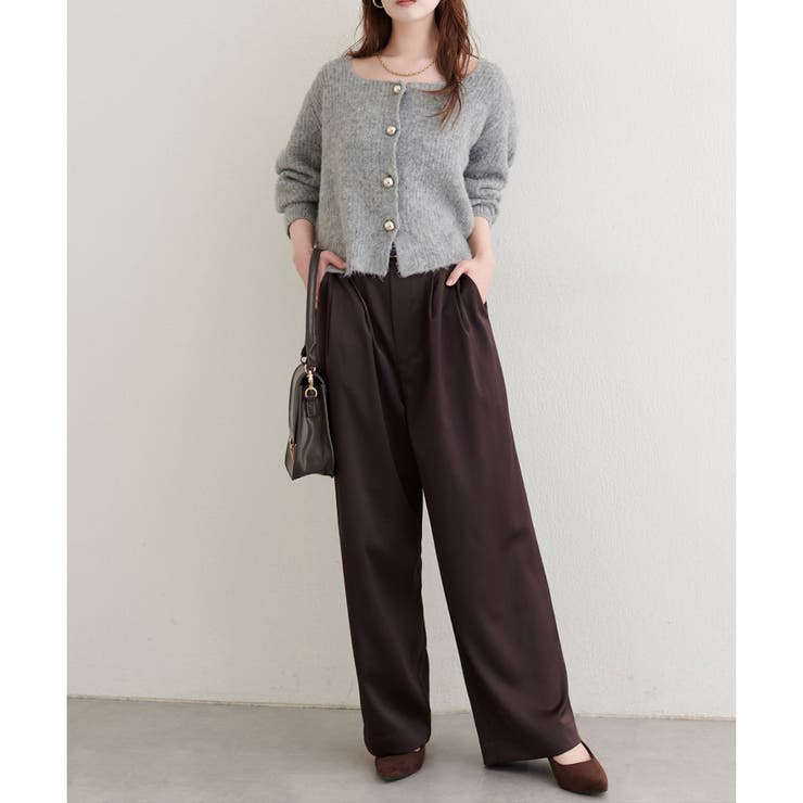 【natural couture】タックサテンパンツ | NICE CLAUP / OLIVE des OLIVE　OUTLET | 詳細画像14 