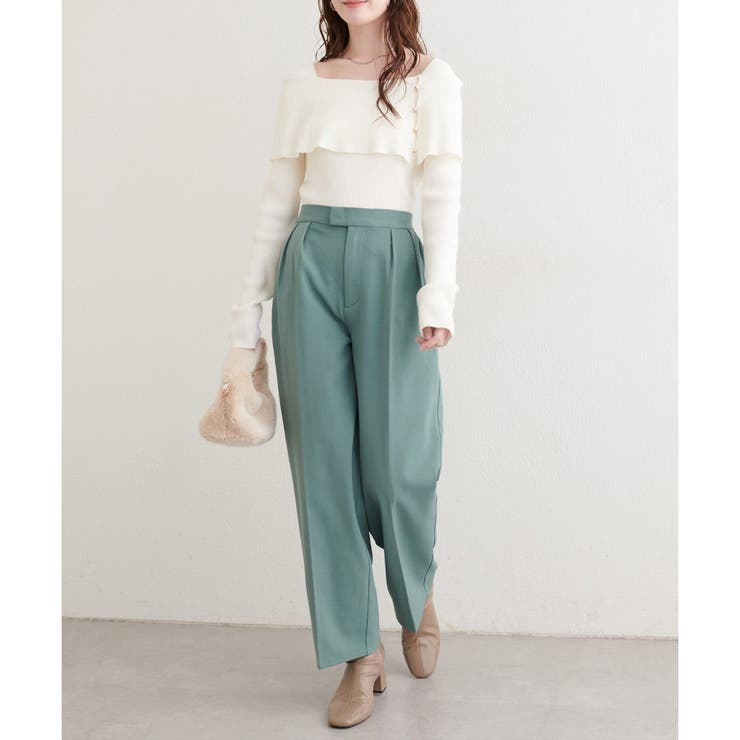 【natural couture】タックスラックスパンツ | NICE CLAUP / OLIVE des OLIVE　OUTLET | 詳細画像8 