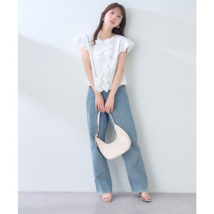 【natural couture】フロントフリルブラウス | NICE CLAUP / OLIVE des OLIVE　OUTLET | 詳細画像8 