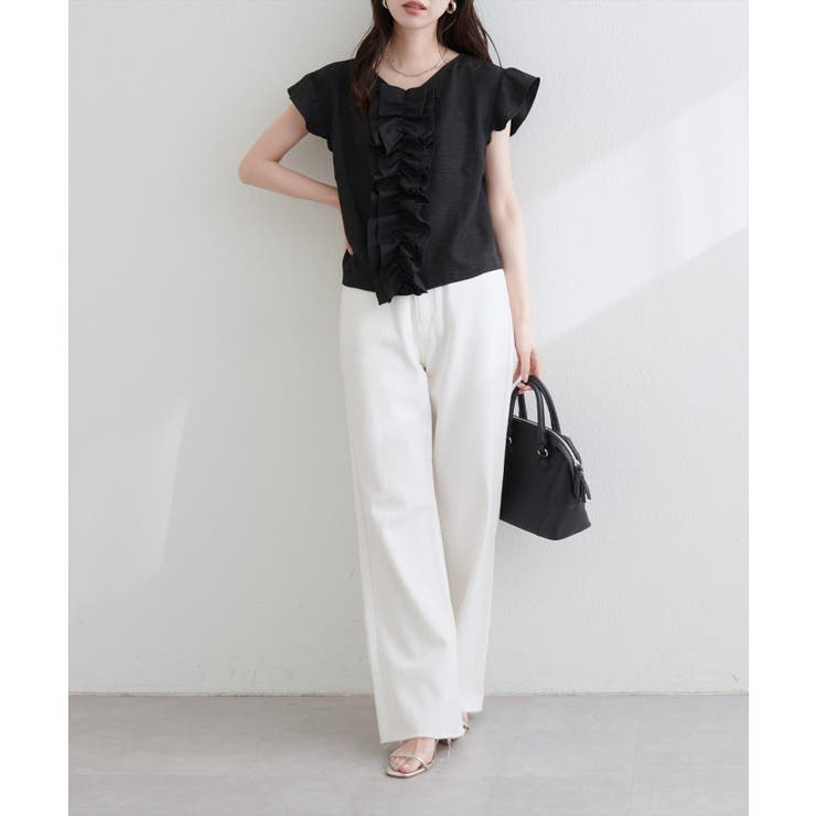 【natural couture】フロントフリルブラウス | NICE CLAUP / OLIVE des OLIVE　OUTLET | 詳細画像12 