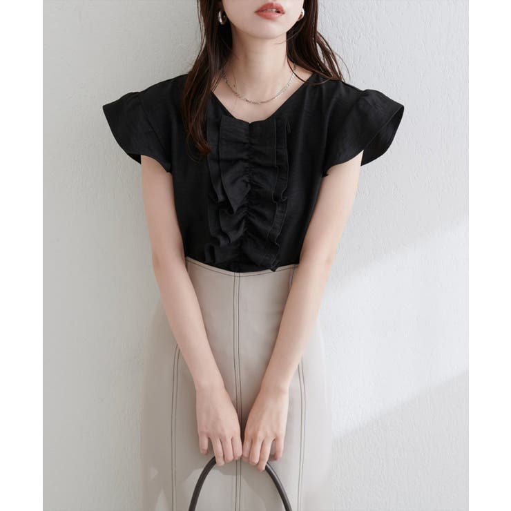 【natural couture】フロントフリルブラウス | NICE CLAUP / OLIVE des OLIVE　OUTLET | 詳細画像13 