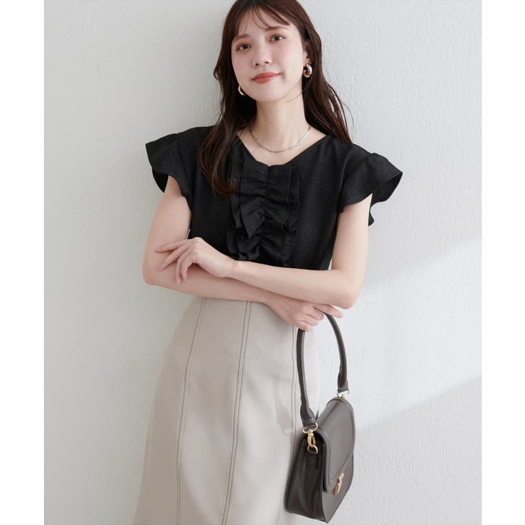 【natural couture】フロントフリルブラウス | NICE CLAUP / OLIVE des OLIVE　OUTLET | 詳細画像14 