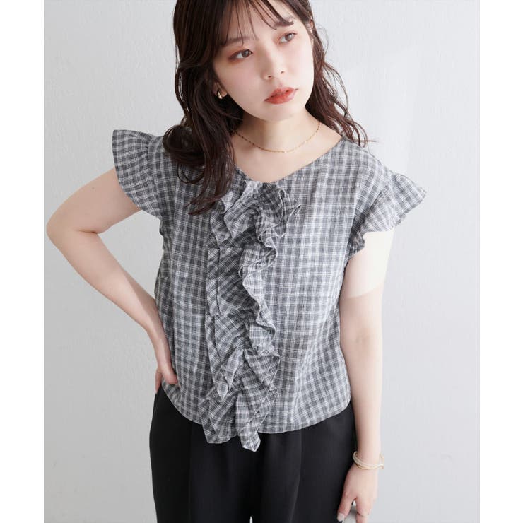 【natural couture】フロントフリルブラウス | NICE CLAUP / OLIVE des OLIVE　OUTLET | 詳細画像16 