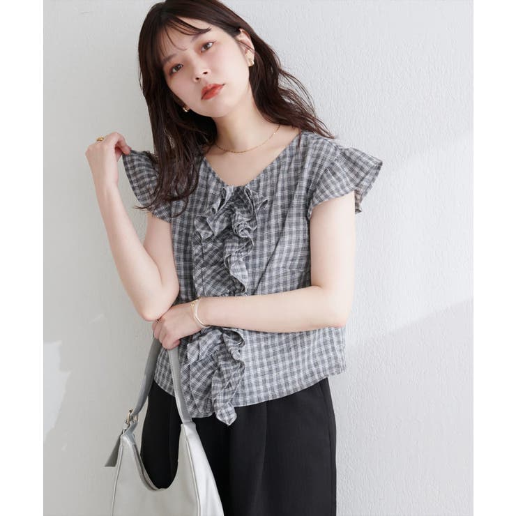 【natural couture】フロントフリルブラウス | NICE CLAUP / OLIVE des OLIVE　OUTLET | 詳細画像17 