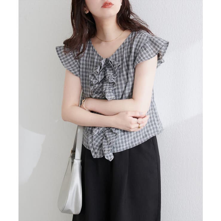 【natural couture】フロントフリルブラウス | NICE CLAUP / OLIVE des OLIVE　OUTLET | 詳細画像18 