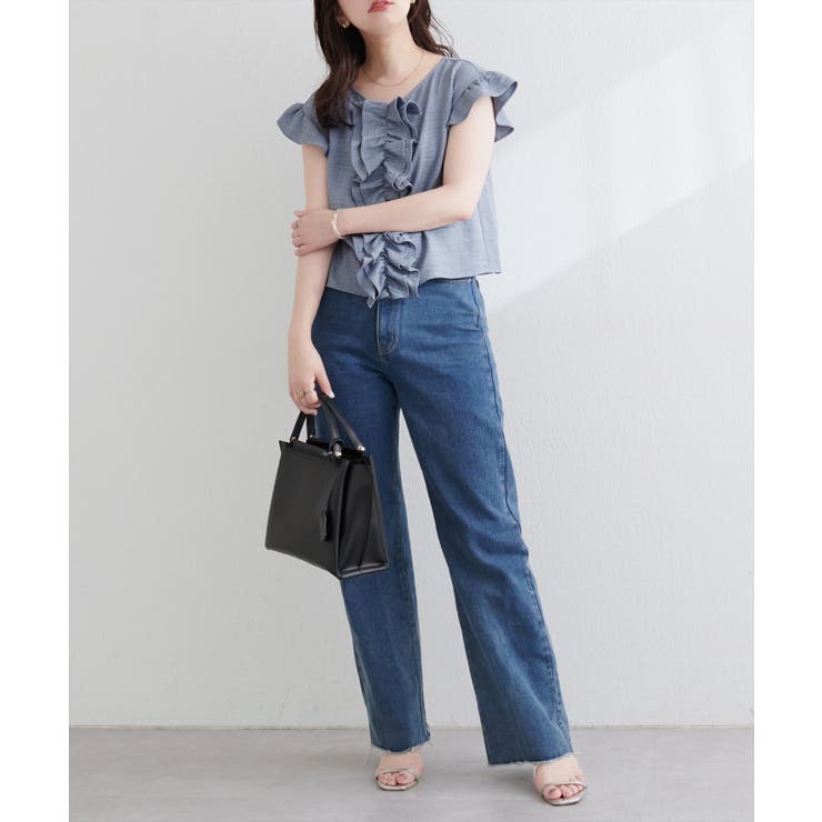 【natural couture】フロントフリルブラウス | NICE CLAUP / OLIVE des OLIVE　OUTLET | 詳細画像4 