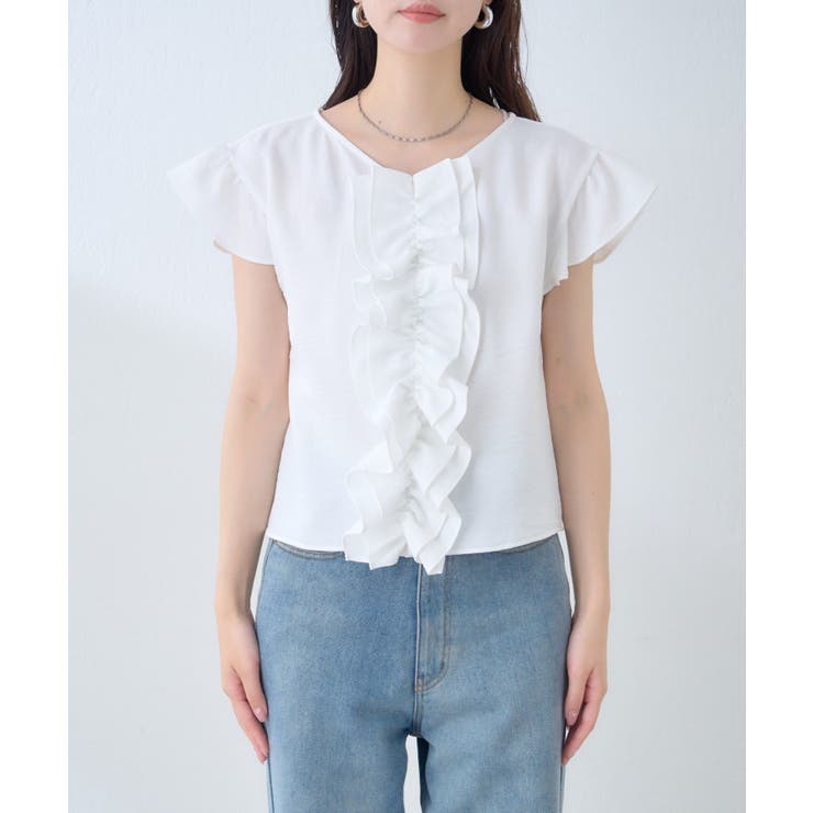 【natural couture】フロントフリルブラウス | NICE CLAUP / OLIVE des OLIVE　OUTLET | 詳細画像21 