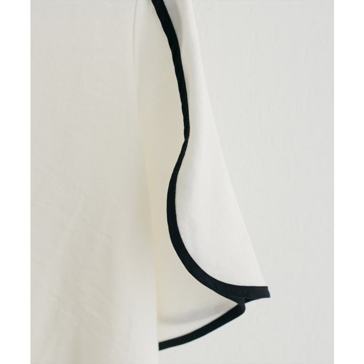【natural couture】	【WEB限定】ハチワレスリーブ麻調ブラウス | NICE CLAUP / OLIVE des OLIVE　OUTLET | 詳細画像2 