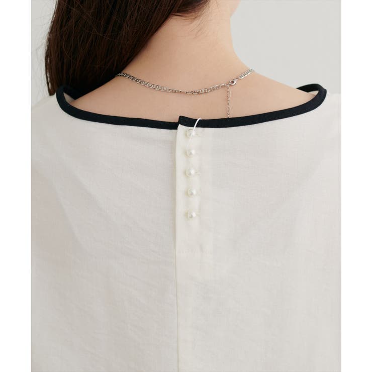 【natural couture】	【WEB限定】ハチワレスリーブ麻調ブラウス | NICE CLAUP / OLIVE des OLIVE　OUTLET | 詳細画像6 