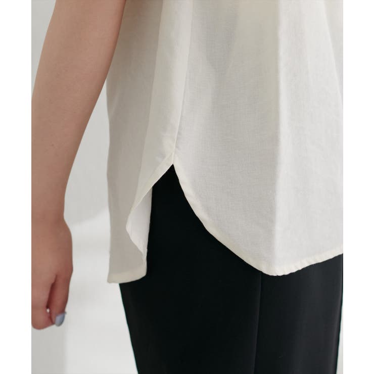 【natural couture】	【WEB限定】ハチワレスリーブ麻調ブラウス | NICE CLAUP / OLIVE des OLIVE　OUTLET | 詳細画像9 