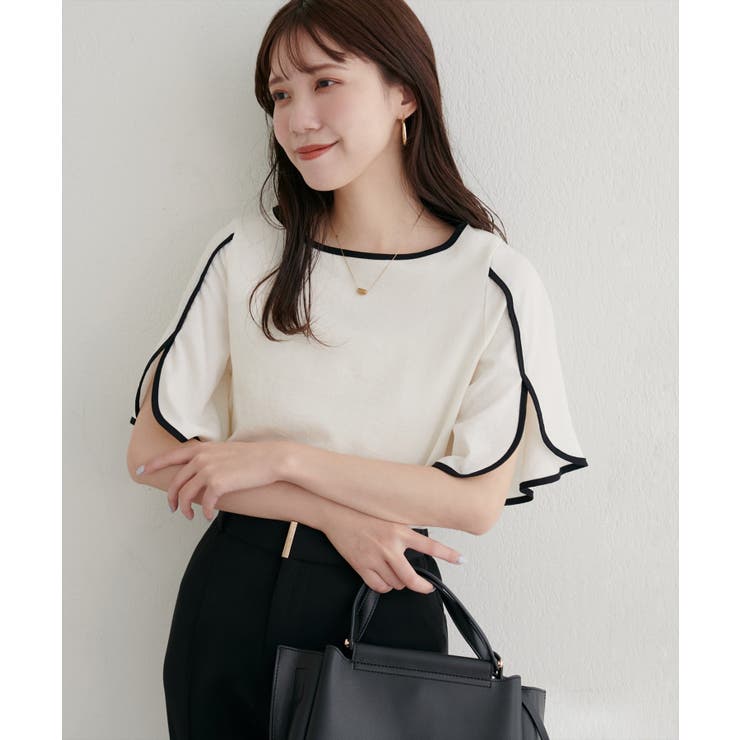 【natural couture】	【WEB限定】ハチワレスリーブ麻調ブラウス | NICE CLAUP / OLIVE des OLIVE　OUTLET | 詳細画像11 