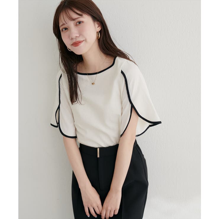 【natural couture】	【WEB限定】ハチワレスリーブ麻調ブラウス | NICE CLAUP / OLIVE des OLIVE　OUTLET | 詳細画像13 